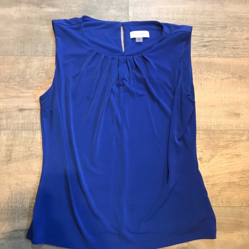 Calvin Klein cobalt blue sleeveless dress top size medium